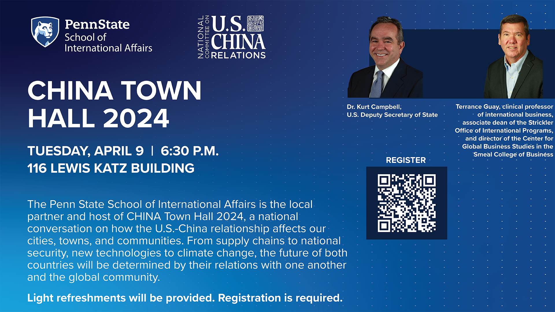 CHINA Town Hall 2024 - Penn State School Of International Affairs