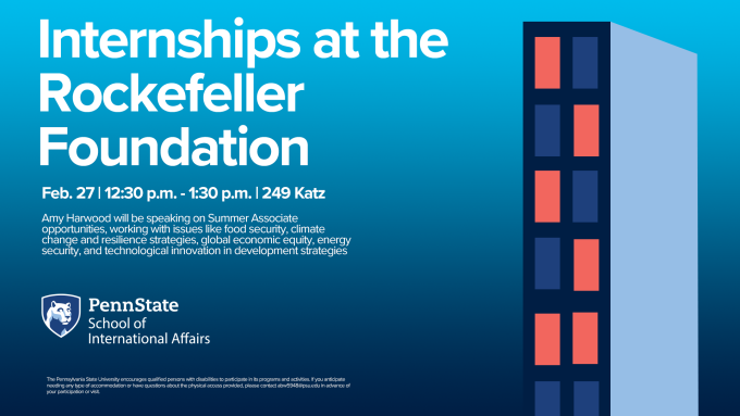Internships at the Rockefeller Foundation flyer