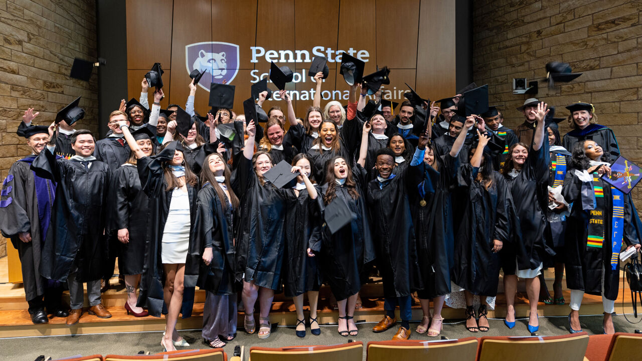 The SIA Class of 2022 celebrates following the Graduate Recognition Ceremony on May 8.