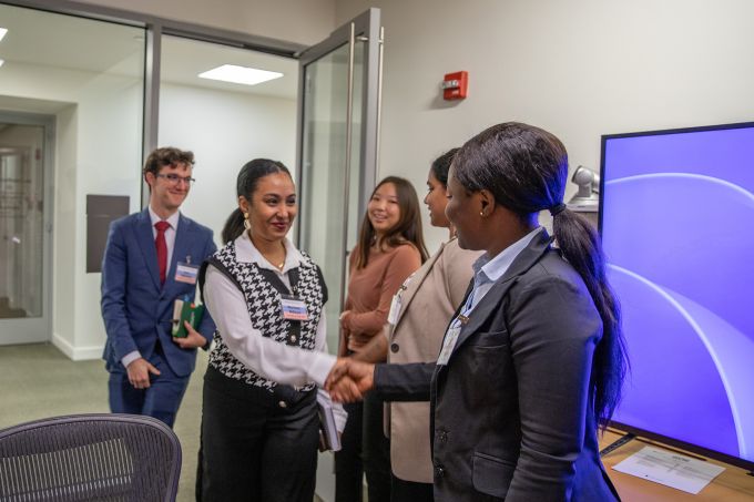 Mariam Ndiaye (left) conducts negotiations on behalf of team Russia.