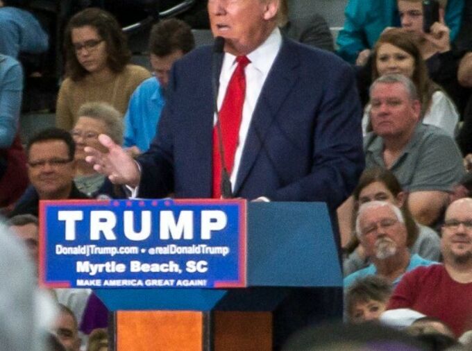 Donald Trump at a campaign event